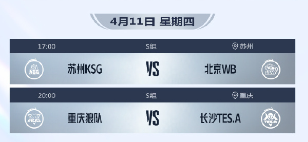 KPL春季赛4月9日赛程